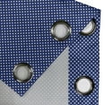 thumbnail image 5 of Ambesonne Retro Grommet Curtain, White Polka Dotted Tile, 50" x 63", White and Indigo, 5 of 6