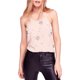 thumbnail image 1 of Free People Blusa de lentejuelas con estrellas para mujer, beige, extra pequeña Free People Pull-over, 1 of 1