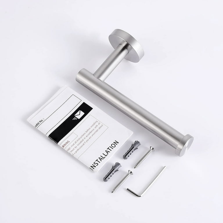 2Pack Toilet Paper Holder Bathroom Tissue Holder Paper Roll SUS 304  Stainless Steel Wall Mount,Brushed Silver