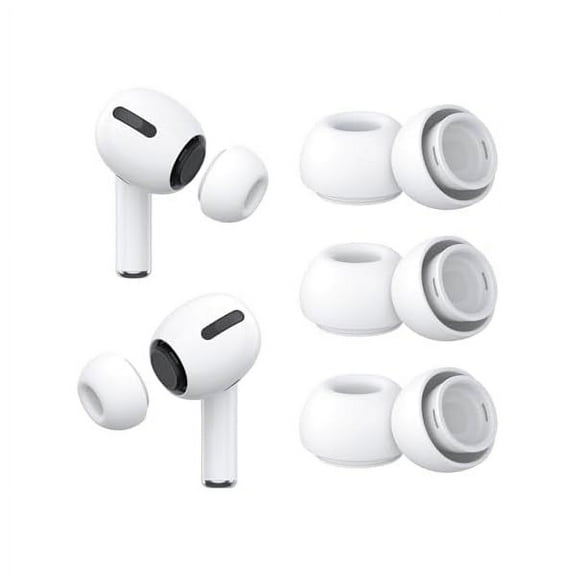 3 Pairs Replacement Ear Tips for Airpods Pro 2nd and Airpods Pro 1st with Noise Reduction Hole & Built-in Dust Guard, Soft Silicone Ear Tips for Airpods Pro and Fit in The