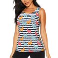 thumbnail image 1 of Fotbe Colorful Llama Blusas Sin Mangas para Mujer – Estilo Casual, Corte Suelto, Slim-Fit, Cuello Redondo Deportivo, Tops de Verano para Gimnasio y Yoga-XX-Large, 1 of 1