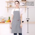 thumbnail image 2 of Advancent Delantal de cocina, delantales de cocina suaves, tela ligera para la cintura, pintura para hornear, tareas domésticas, limpieza, lavado, Cocina y Comedor Raya gris claro Advancent HA080275-04, 2 of 6