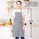 thumbnail image 3 of Advancent Delantal de cocina Babero de cuello ajustable Delantales de cocina Paño de cintura cómodo Hornear Tareas domésticas Hombres Mujeres Regalo Cocina y Comedor Raya gris claro Advancent HA080275-04, 3 of 6