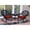 Black, variant on Jeco 3pc Santa Maria Black Wicker Chair Set - Brown Cushions