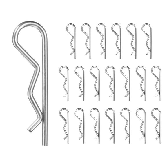 Uxcell 20-Pack R-Shaped Cotter Pin, M1.5x30mm Stainless Steel Hairpin Hardware Spring R Clips Heavy Retainer Pins