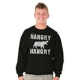 thumbnail image 5 of Unicorns Crewneck Sweat Shirts Sweatshirts Hangry Hungry Hippos Save Chubby, 5 of 6