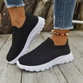 thumbnail image 5 of ibiyuan Orthopedic Shoes for Women Knit Upper Embroidery Walking Shoes for Women Closures Arch Support Platform Non- Womens Casual Sneakers Soft Hands-Free Platform Mary Janes Go Walk Shoes, 5 of 9