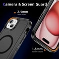 thumbnail image 5 of Strong Magnetic & Seamless Stand Designed for iPhone 14 / 13 Case, Compatible with MagSafe, for iPhone 14 / 13 Phone Case, Ultra Slim Frosted Matte Non Slip Drop Protection, Black+Black, 5 of 7