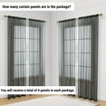 thumbnail image 2 of THD Serenity Sheer Voile Window Treatment Rod Pocket Curtain Panels - Light Filtering Curtains for Living Room - Set of 4, 2 of 7