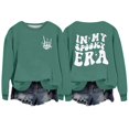 thumbnail image 2 of YVNAURA Women’s Spooky Season Vintage Graphic Crewneck Sweatshirt Oversized Long Sleeve Pullover Loose Fit Halloween Fall Casual Tops for Party Daily Wear 1 Pack, Green,L, 2 of 4