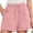 A1-Pink, variant on Womens Summer Casual Shorts Lounge Beach Shorts Elastic High Waisted Drawstring Shorts with Pockets, Blue Gray Size L