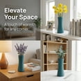 thumbnail image 5 of Unique Bargains Modern Geometric Minimalist Decorative Centerpiece Flower Vase Blue 3.5"x3.5"x8.3", 5 of 5