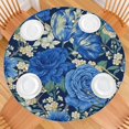 thumbnail image 2 of Pioneer Flower Floral Print Pattern Round Fitted Tablecloth with Elastic Edge,Dining Table Cover Waterproof,Outdoor Round Tablecloth for Camping,Dining,Indoor and Outdoor, 2 of 7