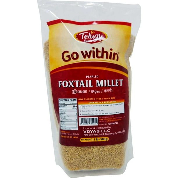 Pack Of 4 Telugu Foxtail Millet 500 Gm (1.1 Lb)
