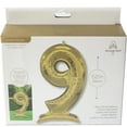 thumbnail image 3 of Giant Standing Airloonz White Gold Number 9 Fill With Air Foil Balloon 52" Tall, 3 of 5