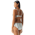 thumbnail image 4 of Coco Reef BLACK/DIAMOND HEAD Enrapture Printed Wrap Bikini Swim Top, US 32C/34C, 4 of 4