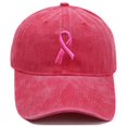 thumbnail image 2 of Women's Baseball Cap Soft Washed Ribbon Embroidered Adjustable Unisex Baseball Cap Trucker Hats Women Red, 2 of 5