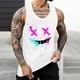 thumbnail image 2 of Camisetas de Tanque de los Hombres Tanque de los Hombres Incolor Gradiente de Impresión Cuello Redondo Correa Delgada Fuga Atrás Regular Casual Deportes Blusas de Tanque, 2 of 5