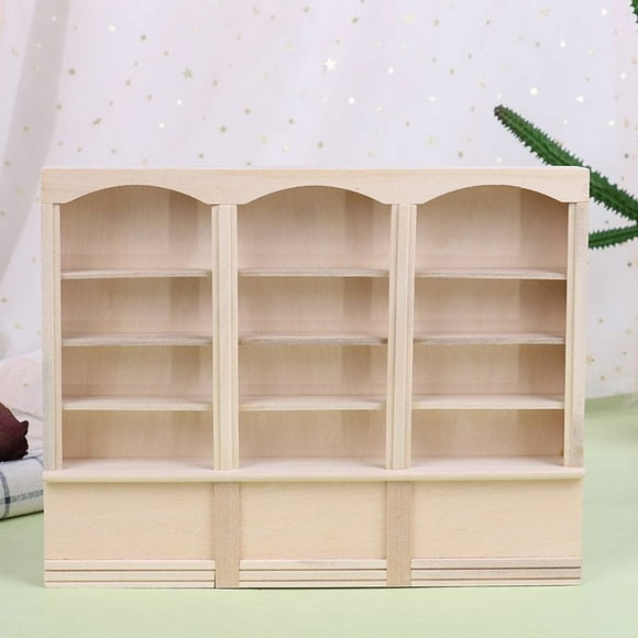 1PC 1 12 Dollhouse Mini Bookcase Display Shelf Bookshelf Locker Doll House Decor