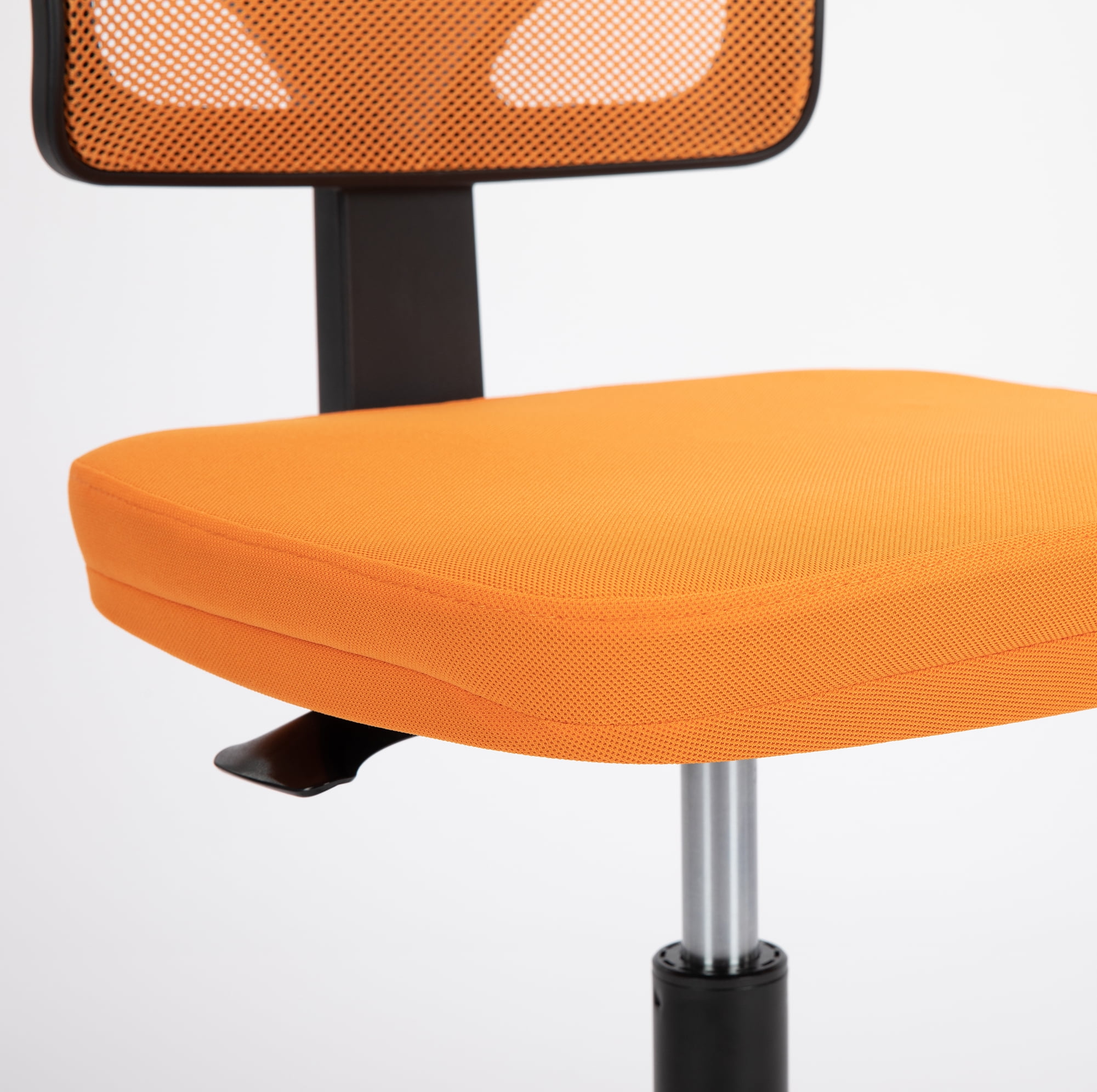 CONCETTA Mesh Office Desk Chair with Ergonomic Low-Back, Armless Design, Rolling Swivel Chair with Wheels, Orange