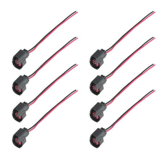 8pcs Car Auto Fuel Injector Connector  Cable for EV6 for EV14 Fuel Injector Plug Harness Pigtail Wire
