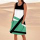 thumbnail image 1 of WILLBEST Vestido Corto De Lino Para Mujer, Vestido Playero Informal Hasta La Rodilla, Sin Mangas, Estampado De Verano, Con Bolsillos 2881, 1 of 3