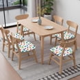 thumbnail image 6 of Colorful Dinosaur and Nature Pattern Seat Covers for Dining Room Chairs Set Of 4,Stretch Printed Washable Chair Seat Cover with Elastic Ties and Button,Removable Waterproof Couch Cushion Covers, 6 of 6