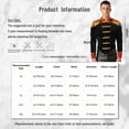 thumbnail image 6 of Sxiwei Men's Ring Leader Costume Tassel Epaulet Jacket Steampunk Military Drummer Coat for halloween Black L, 6 of 6