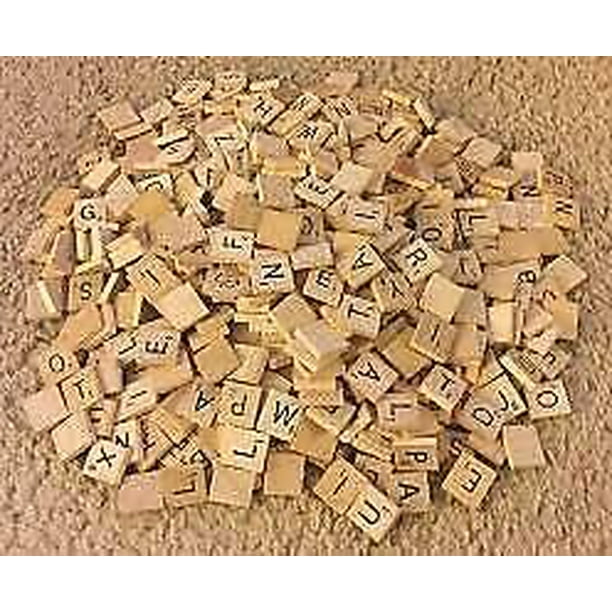 100 PLASTIC SCRABBLE TILES LETTERS NUMBERS Learning FOR CRAFTS