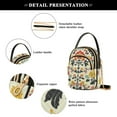 thumbnail image 4 of FORMRS Crossbody Bag for Women Quilted Travel Shoulder Cell Phone Purse with Chain Strap Handbag, Beige Floral, 4 of 7