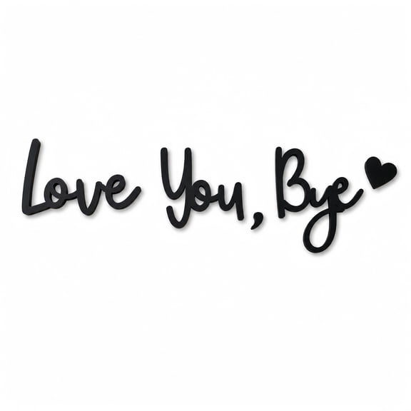 Love You Bye Sign - 3D Wood Letters Over The Door Decor for Entryway, Farmhouse Boho Wall Art for Bedroom, Cute Home Gift