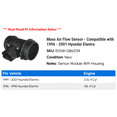 thumbnail image 2 of Mass Air Flow Sensor - Compatible with 1996 - 2001 Hyundai Elantra 1997 1998 1999 2000, 2 of 2