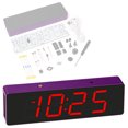 thumbnail image 1 of DIY LED Digital Clock Kit with Light Control & Temperature Display - 4 Brightness Modes, 3 s, Time Error Correction - Large Red 0603 LED (Pre-Soldered), Purple Case - USB Powered, Electronics, 1 of 7