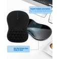 thumbnail image 5 of Wrongduck Ergonomic Mouse Mat with Wrist Rest Memory Foam Cushion Smooth Lycra Surface Non Slip Base Office Computer Desk Pad Black, 5 of 7