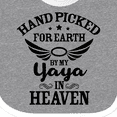 thumbnail image 4 of Inktastic Handpicked for Earth by My Yaya in Heaven with Angel Wings Boys or Girls Baby Bib, 4 of 4