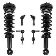 Detroit Axle - 2WD Front Struts + Sway Bars Outer Tie Rods Replacement for 2004-2005 Ford F-150 - 6pc Set
