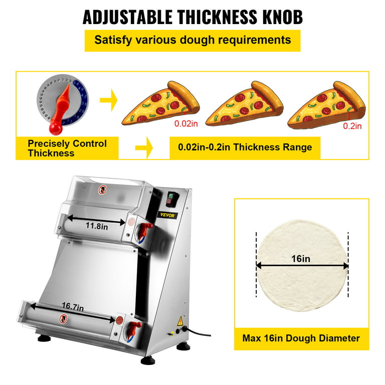110V Electric Pizza Dough Roller Sheeter Pastry Press Cake Bread Making  Machine