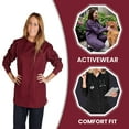 thumbnail image 5 of Women's Warm Up Medical Scrub Jacket (Burgundy, Small), 5 of 7