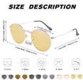 thumbnail image 4 of Gafas de sol Pro Acme pequeñas redondas de metal polarizadas para mujer, 4 of 8