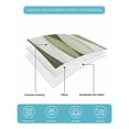thumbnail image 5 of Quilts Twin Size Bedding Set, Sage Green Stripes Lightweight Quilted Comforter, Retro Farmhouse Abstract Ripple Soft Reversible Bedspread Coverlet with Pillow Covers for All Season, 68" x 86", 5 of 7