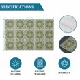 thumbnail image 6 of Sage Green Boho Placemats Set of 6, Farmhouse Chic Abstract Patterned Placemats for Dining Table, Place Mats for Kitchen Tabletop, Waterproof Wipeable Dining Table Mats Set, 6 of 9