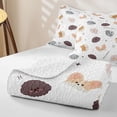 thumbnail image 4 of Homewish Dog Bed Spread Queen,Luck Good Sweet Day My Cute Puppies Print Queen Coverlet Set,White,3 Pieces, 4 of 7