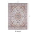 thumbnail image 3 of Contemporary Home Living 2.25' x 3.25' Floral Medallion Area Throw Rug - Cream and Blue, 3 of 8