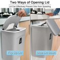 thumbnail image 4 of 2.4 Gallon Kitchen Compost Bin for Counter Top or Under Sink, Hanging Small Trash Can with Lid, 4 of 5