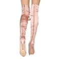thumbnail image 3 of New Women Liliana Opus-1B Satin Thigh High Peep Toe Lace Up Stiletto Boot, 3 of 3