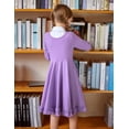 thumbnail image 4 of Arshiner Girls Dress, Long Sleeve A Line Twirly Skater Loose Casual/Party Dresses with Pocket, Summer Dresses Midi Sundress Beach Dress, 4 of 9