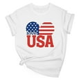 thumbnail image 3 of Sevevn Women's Independence Day Printed Short Sleeved T-shirt Women Beach Fashion White S, 3 of 3