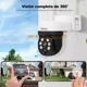 thumbnail image 4 of Srihome Solar Cámara Seguridad 4mp Hd Wifi Ptz Con Baterías Color Blanco, 4 of 8