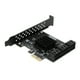 thumbnail image 3 of Ccdes Adaptador PCI-E a SATA, PCIE a 6 Puertos SATA3.0 Disco Duro Tarjeta de expansión 6G ASM1166 Master PCI-E3.0 GEN3 Tarjeta de Interfaz 1X, 3 of 8