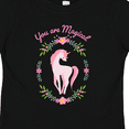 thumbnail image 4 of Inktastic You Are Magical Pink and White Unicorn with Flowers Boys or Girls Toddler T-Shirt, 4 of 5